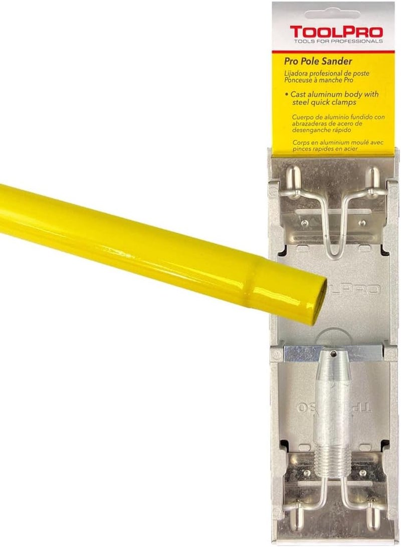 TOOLPRO Pro Pole Sander - Box of 3, Cast Aluminum Body, 48-Inch Handle, Steel Quick Clamps - Image 1